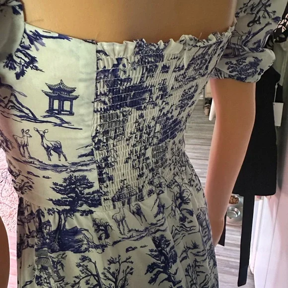 Few Moda o.p.t Classic Dress Blue Toile - Picture 3 of 9